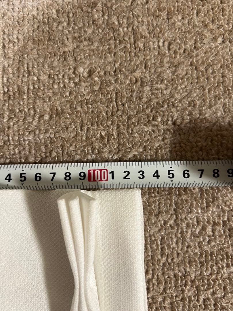 ホワイトレースカーテン 高さ×幅　240cm×103cm