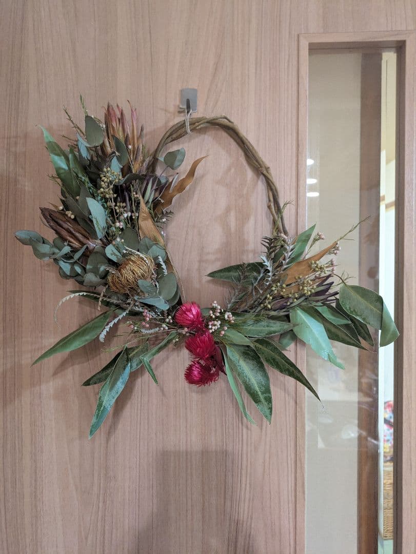 ドライフラワー★夏色ネイティブリース★プロテア　フォルモーサ