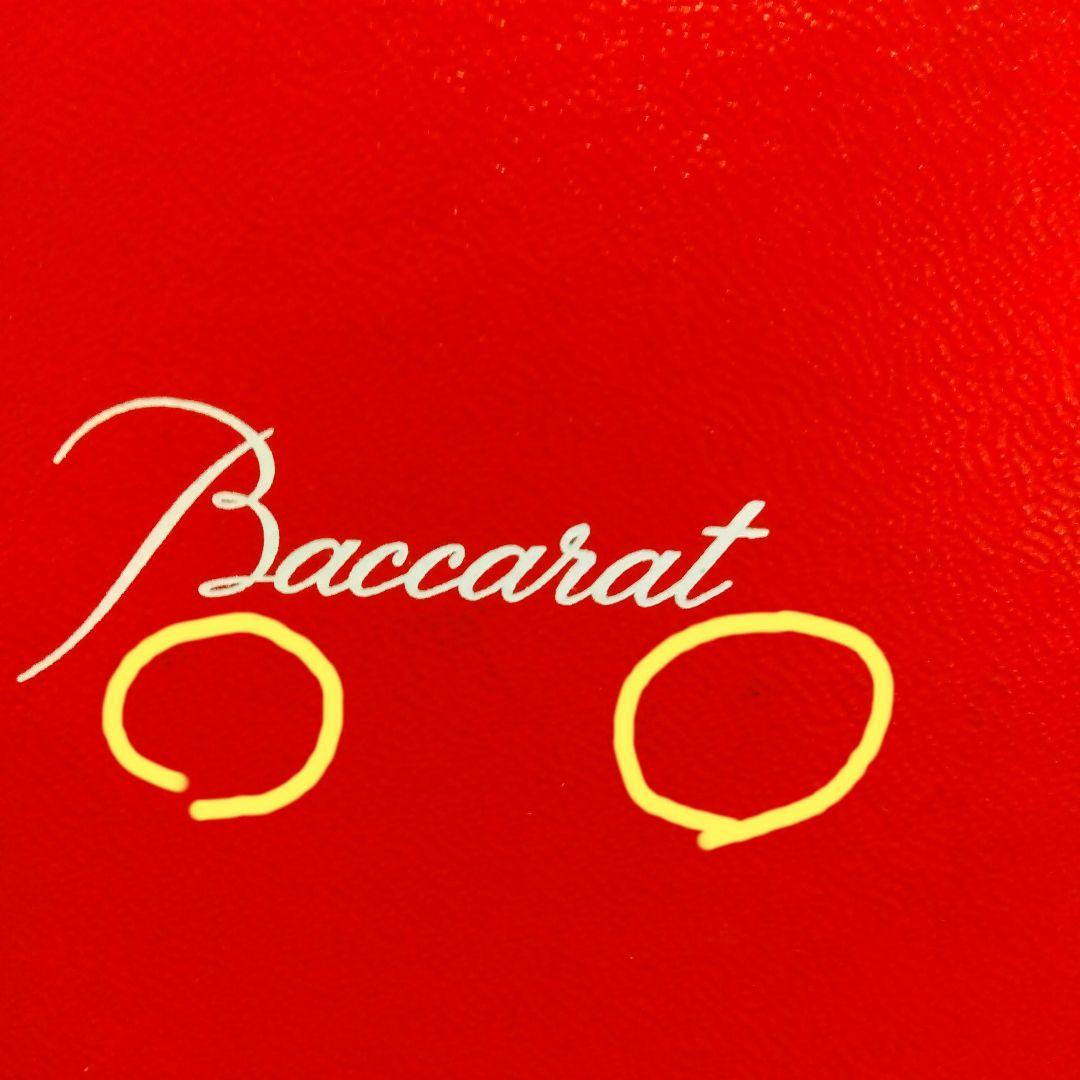 【ちょこ様】Baccarat クリスタル 招き猫 レッドオクトゴン 約10cm