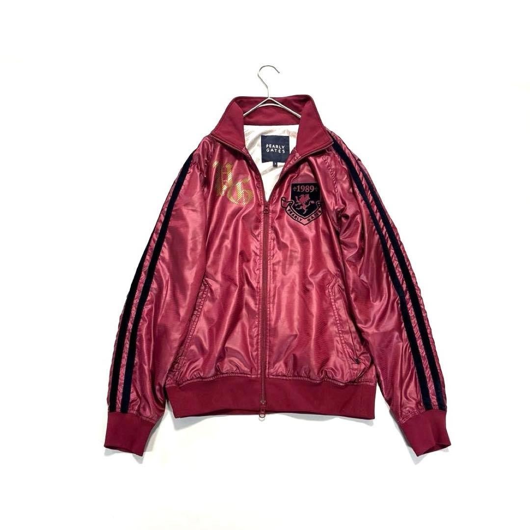 パーリーゲイツ　蓄熱　ブルゾン　ダブルジップ　ボルドー　ワインレッド　3/S