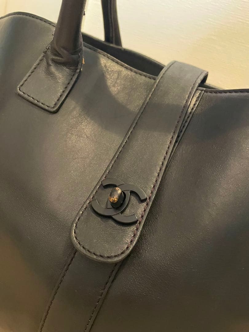 Chanel 黒 レザートートバッグ