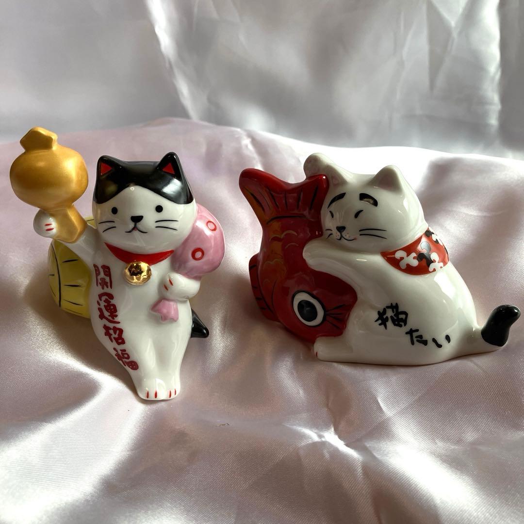 和マンハッタナーズ　めでたい猫　置物