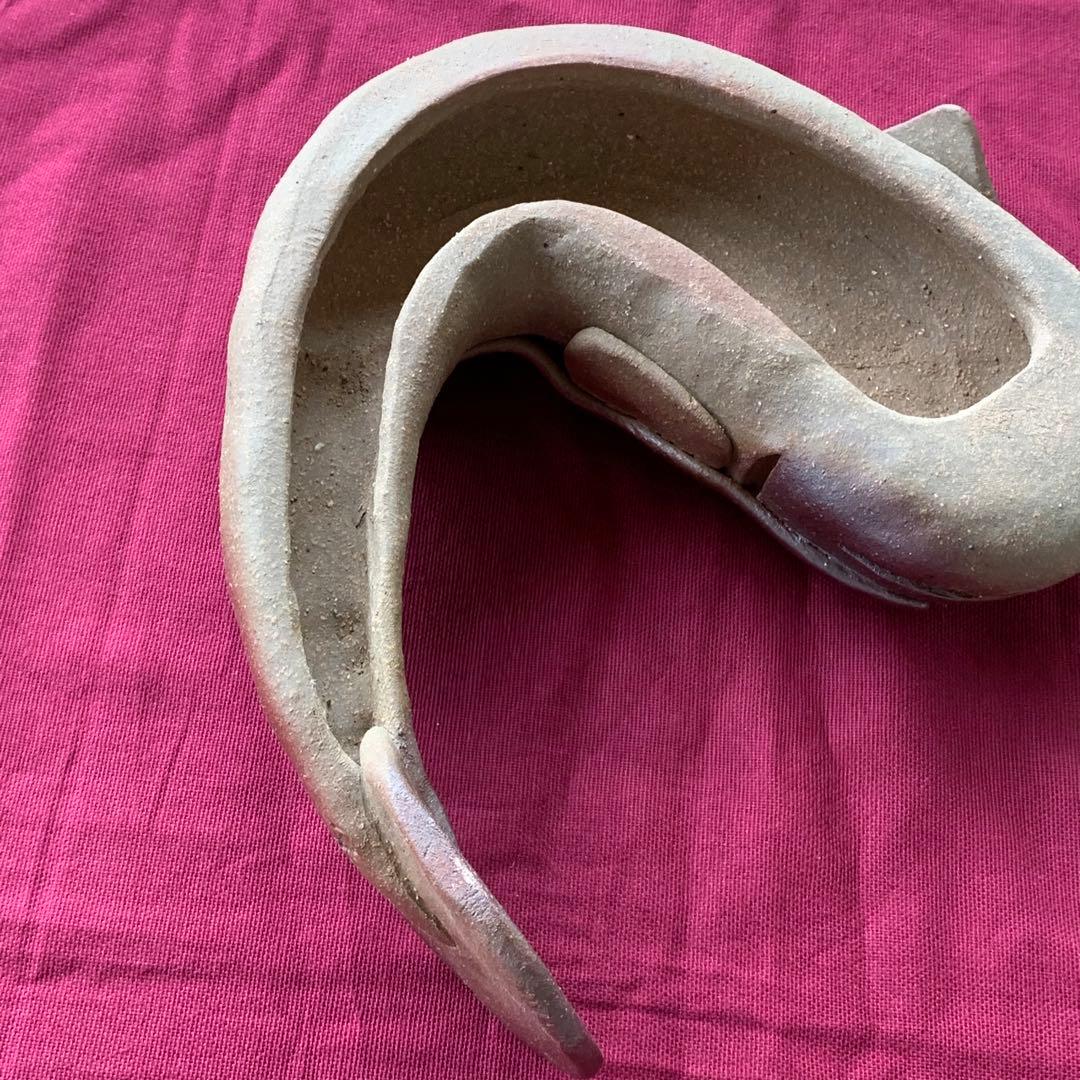 ナマズの焼き物　一点もの　工房竜　新潟　阿賀町　樋口賢竜作　幸福を呼ぶ　縁起物