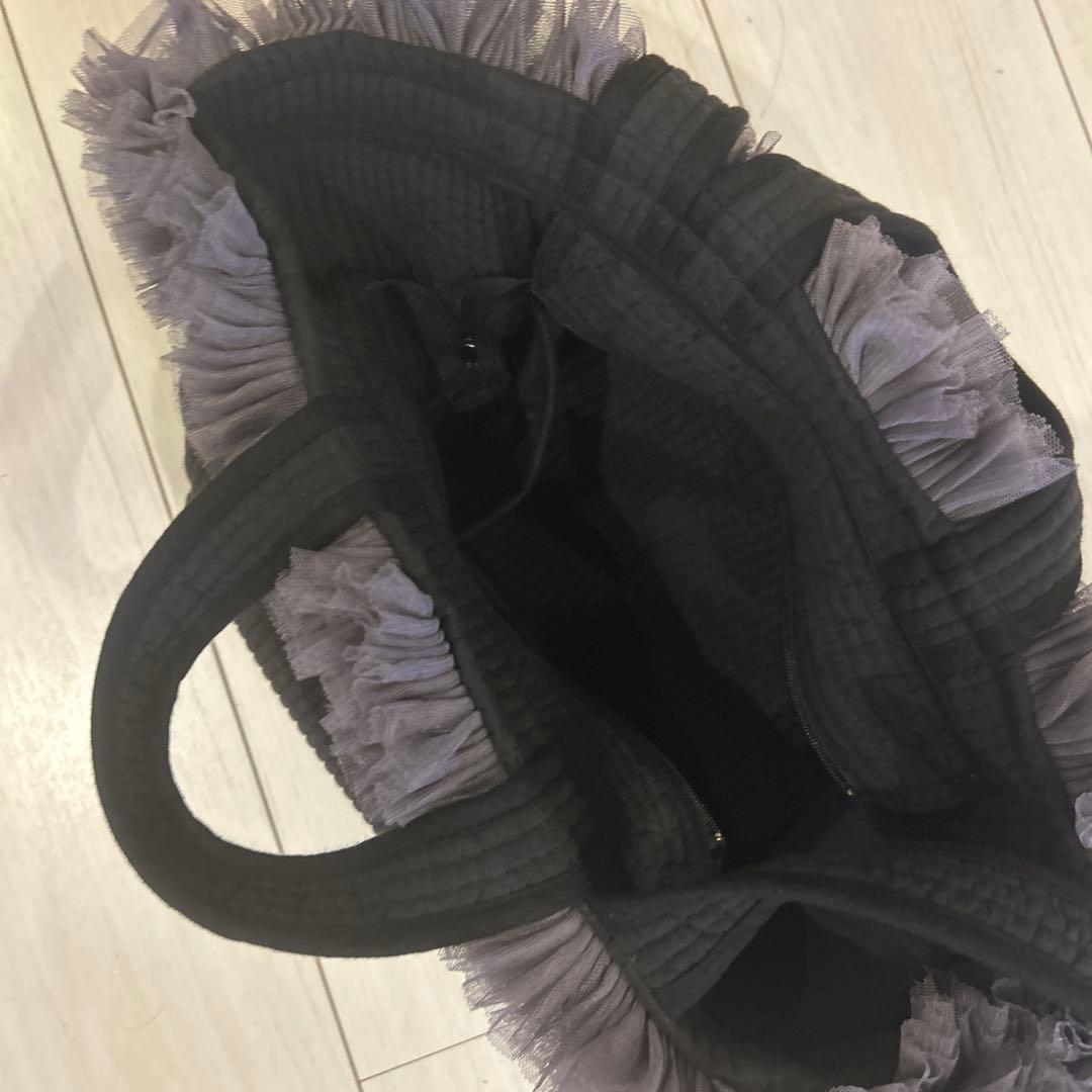 週末限定価格！！ROSEAURA チュールヌビバッグ hinaコラボ　ブラック