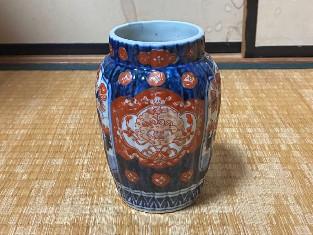 古伊万里 色絵 小壷 花入 花瓶 箱付 元禄