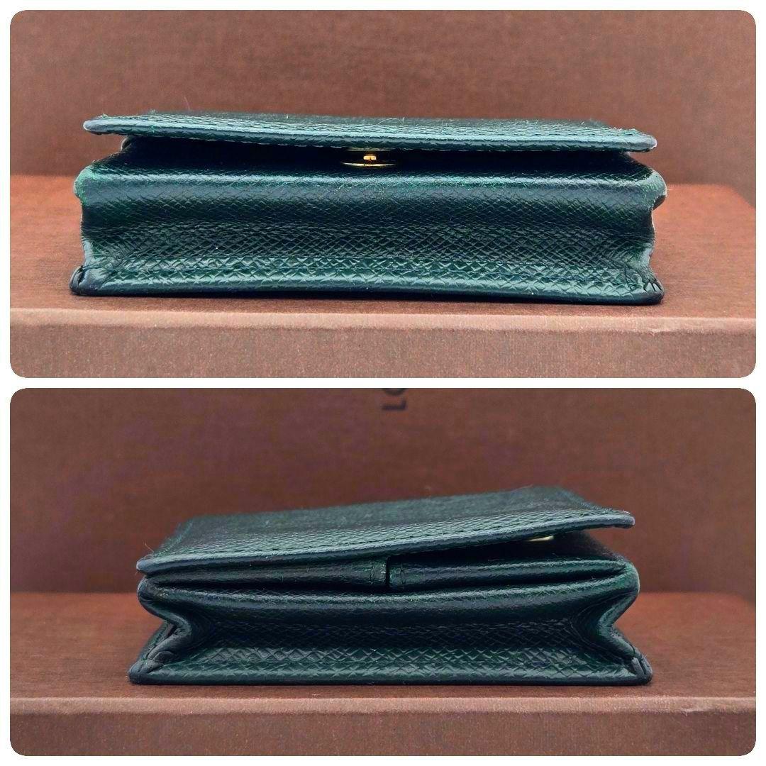 【美品】ルイヴィトン タイガ ポルトモネ ボワット 小銭入れ グリーン 緑