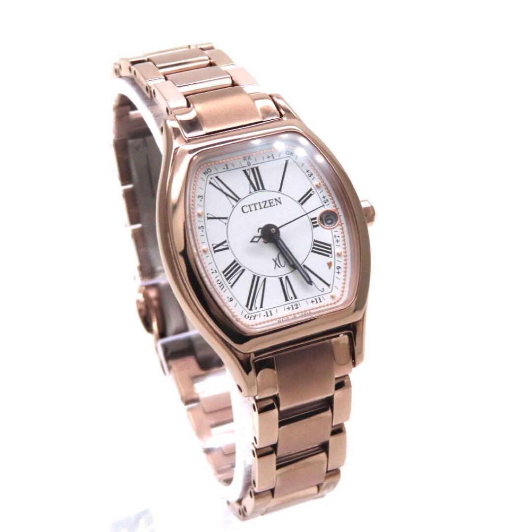 美品 ES9354 51A クロスシー 電波ソーラー シチズン 時計 トノー