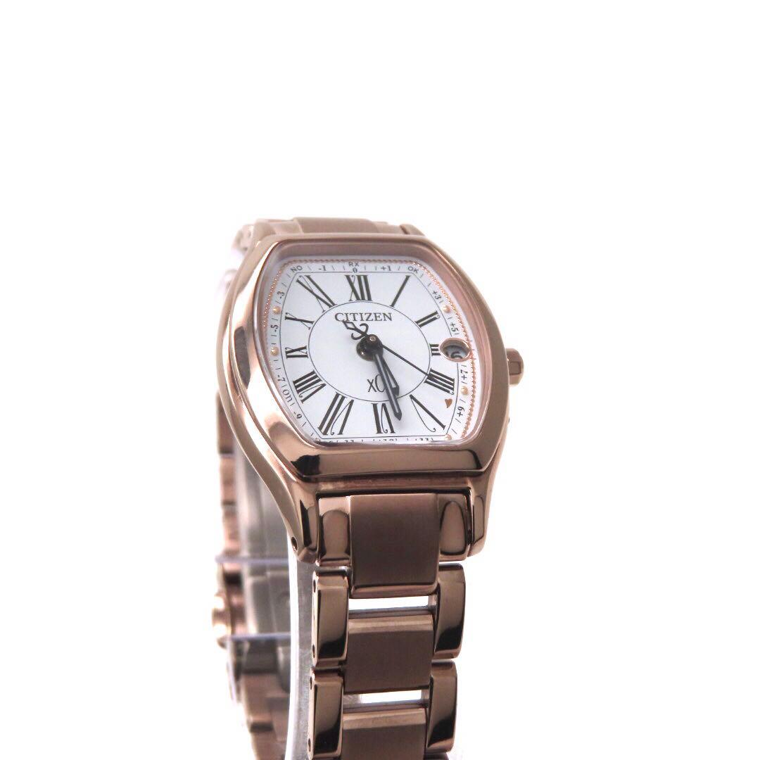 美品 ES9354 51A クロスシー 電波ソーラー シチズン 時計 トノー