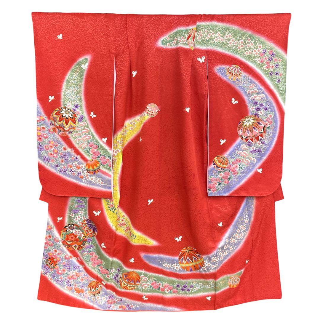 ◎mk-2290　七五三　女の子　着物・襦袢セット　7歳　　1-27