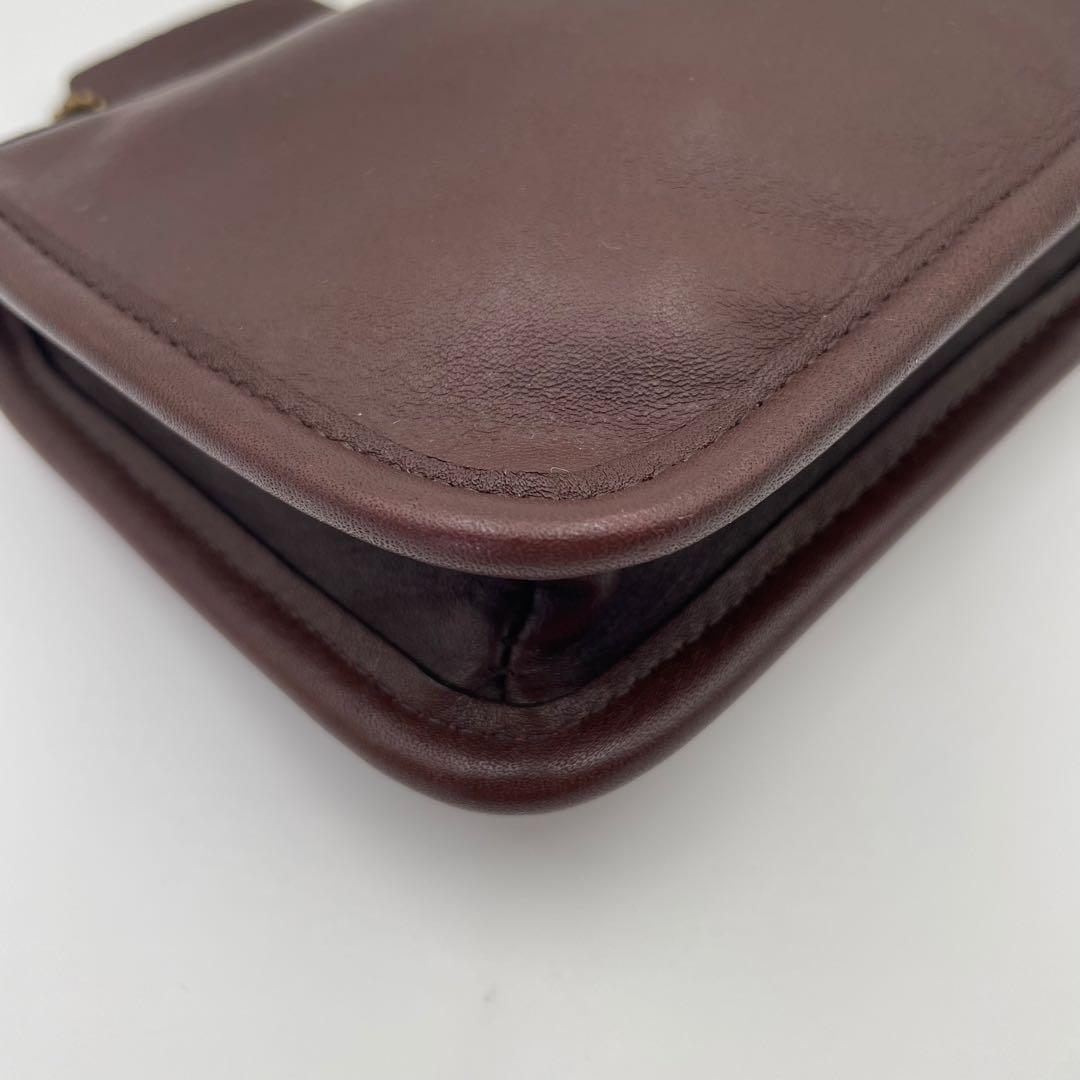 希少 COACH オールドコーチ マルチポーチレザー ダークブラウン 90s