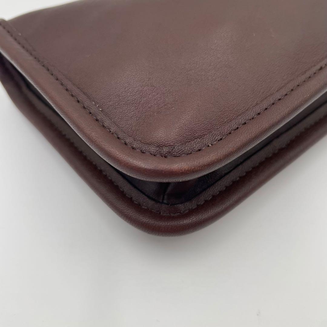 希少 COACH オールドコーチ マルチポーチレザー ダークブラウン 90s