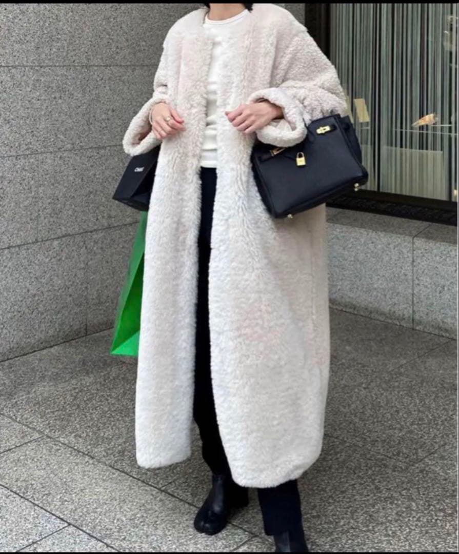 CLANE MIX FUR COCOON COAT クラネ