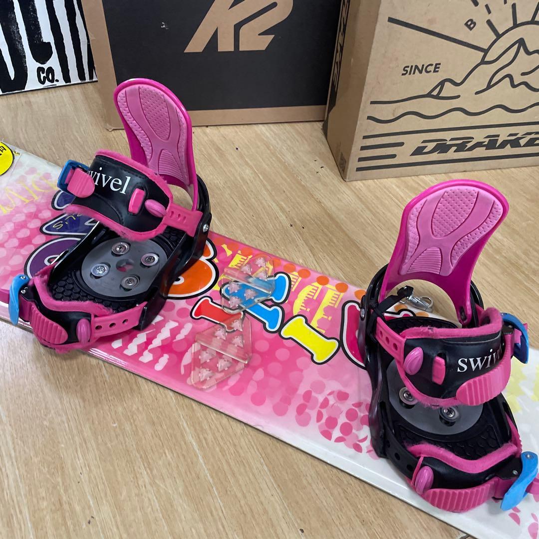 DIVISION×SWIVEL　キッズスノーボードセット　バイン付4点セット