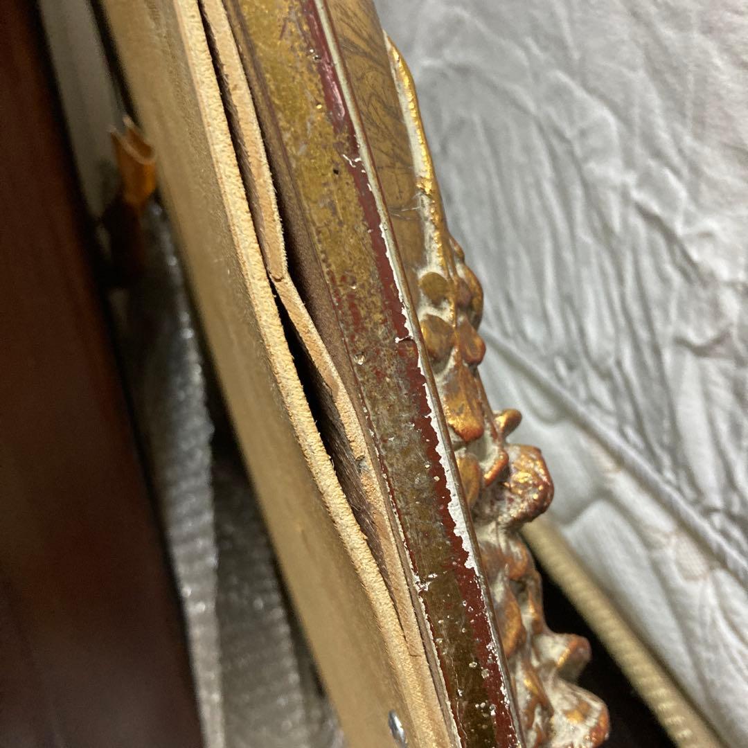 アンティーク風 鏡 直径約76cm