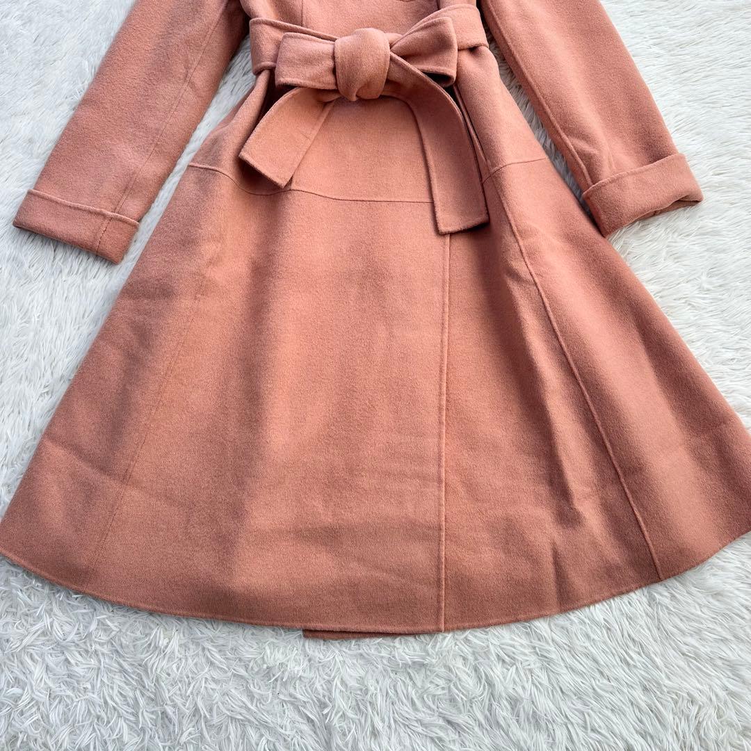 新品 lato Aライン ウール カシミヤ ロングコート ダブルフェイス ベルト