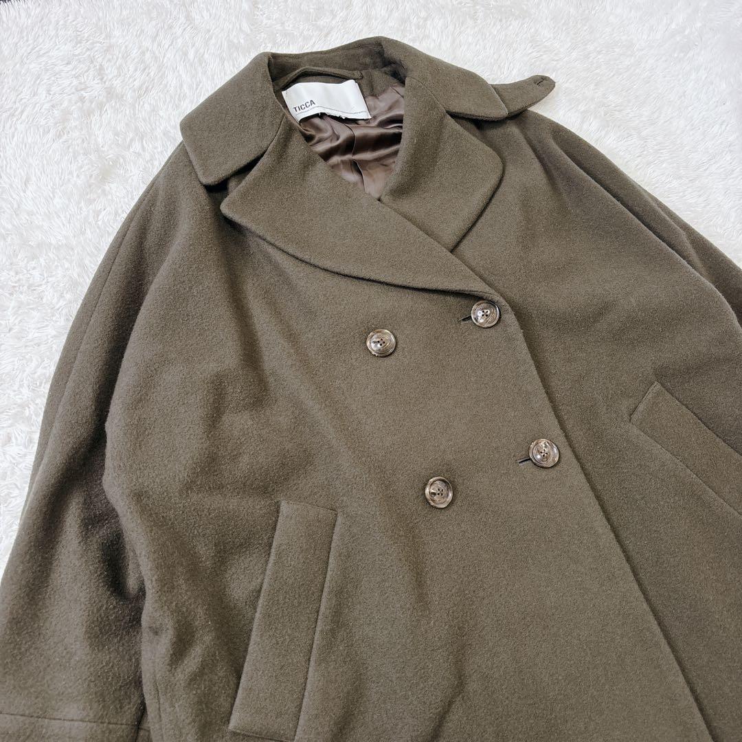 美品　TICCA テントコート　カーキ　フリーサイズ