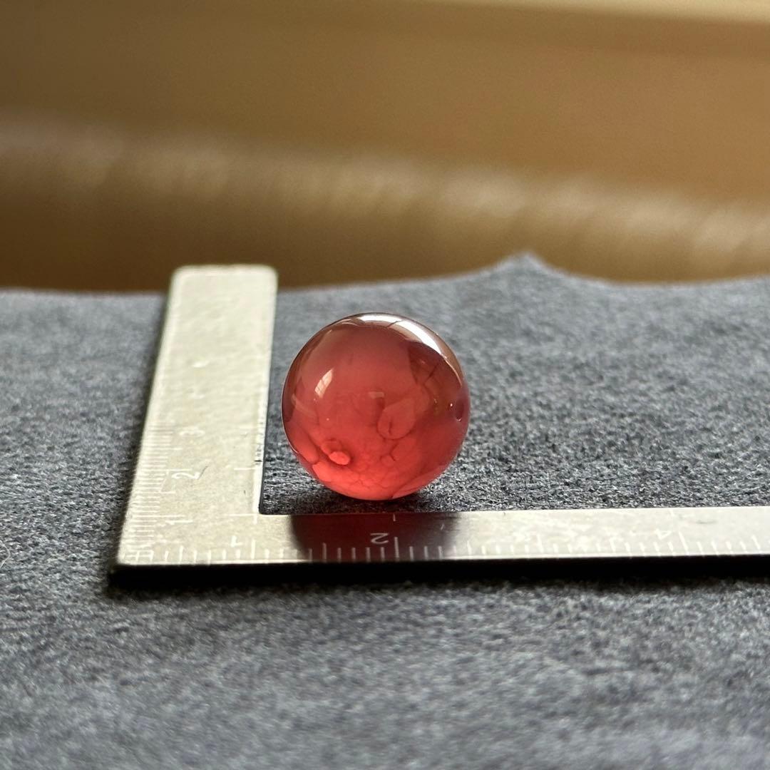 北海道稲倉石鉱山産 菱マンガン鉱 ロードクロサイト 14mm丸玉ビーズ #1