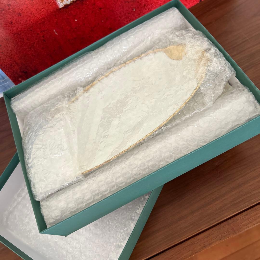 新品RAYNAUD レイノーシェルデザインオーバルプレート金縁