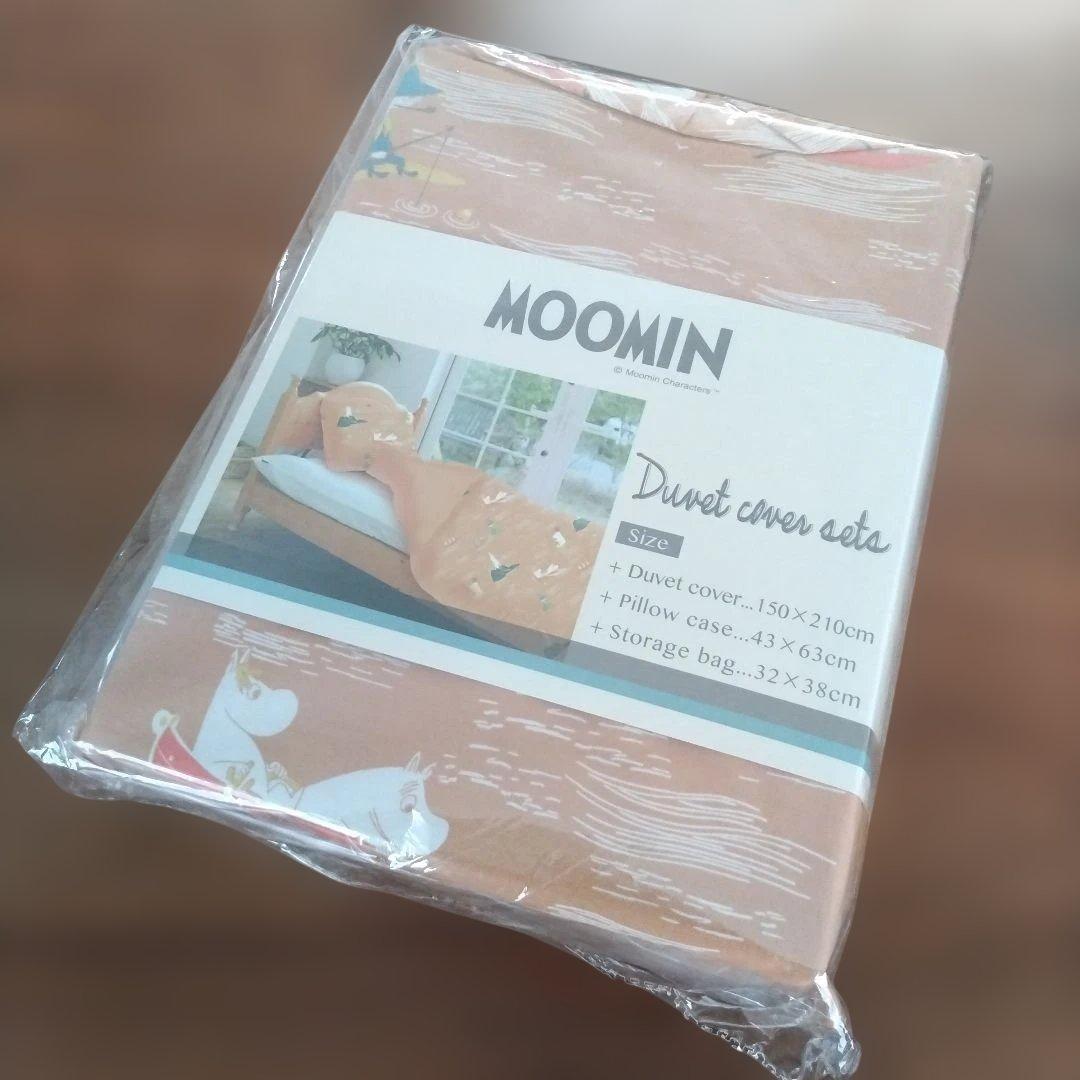 MOOMIN 掛け布団カバーセット　シングル　枕カバー　バック　2セット