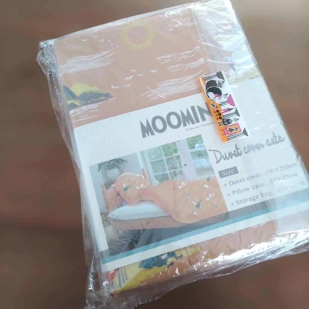 MOOMIN 掛け布団カバーセット　シングル　枕カバー　バック　2セット