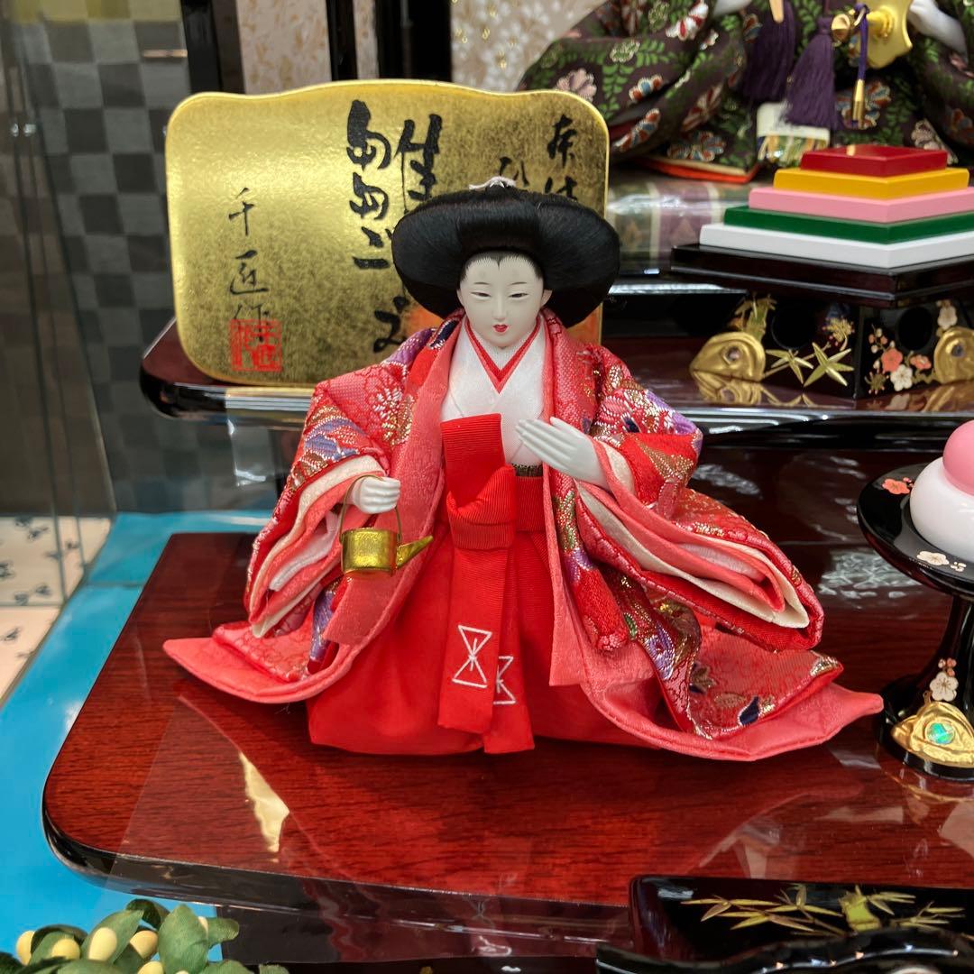 お値下げしました。本仕立て3段五人雛飾り
