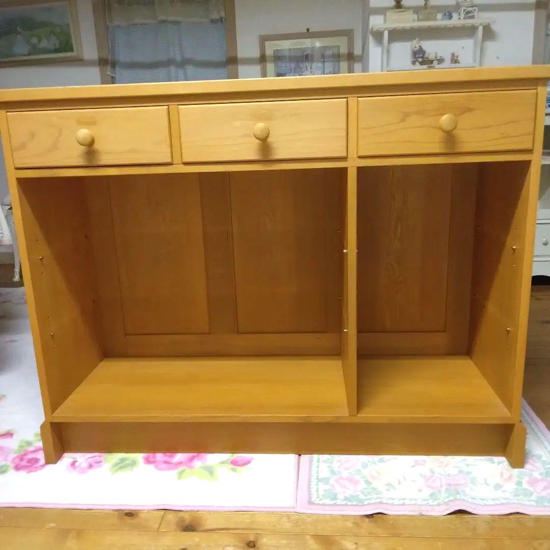 美品　ショップカウンター♥パイン材無垢　収納スペース最大