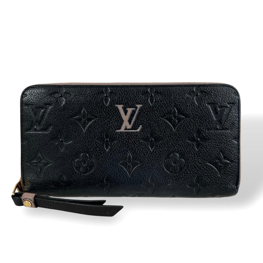 ルイヴィトン　長財布　ジッピーウォレット　モノグラム　アンプラント　黒