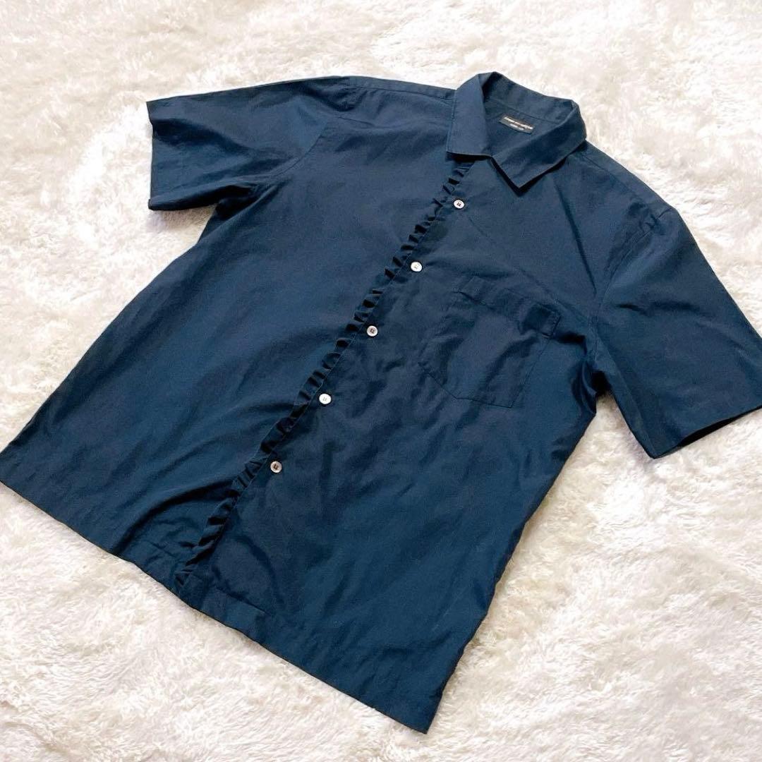 コムデギャルソン オムプリュス 半袖 シャツ フリル リバーシブル AD1998