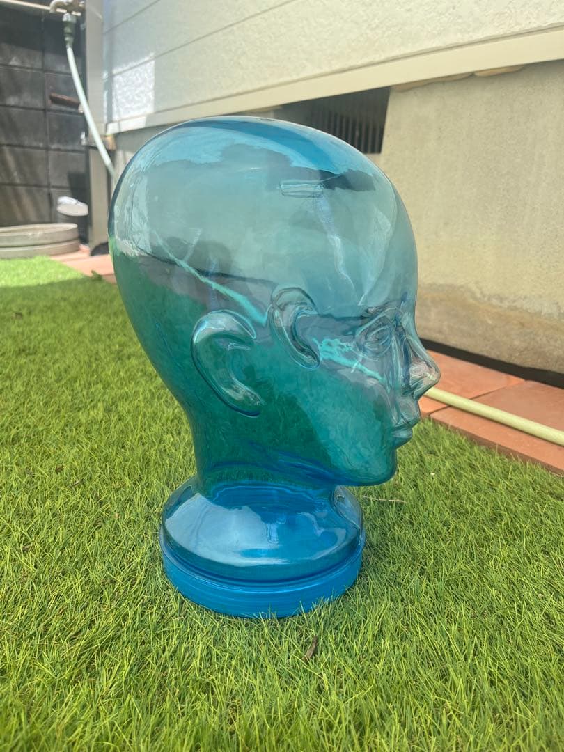 ヘッドマネキン　貯金箱　置物　スペースエイジ　vモダン　オブジェ　アート顔