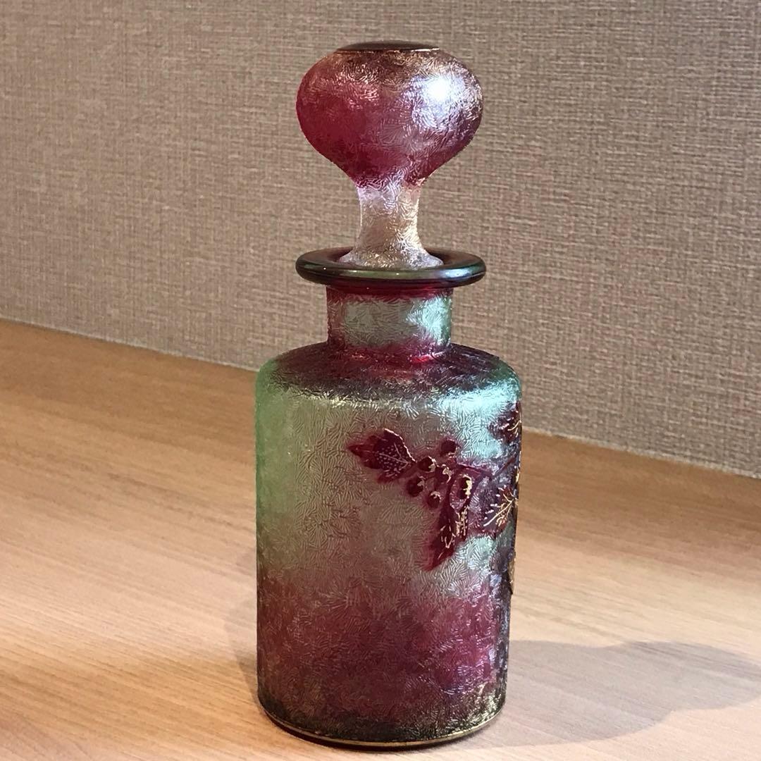 上級品稀少オールドバカラBaccaratローズヒップRosehip野薔薇香水ビン