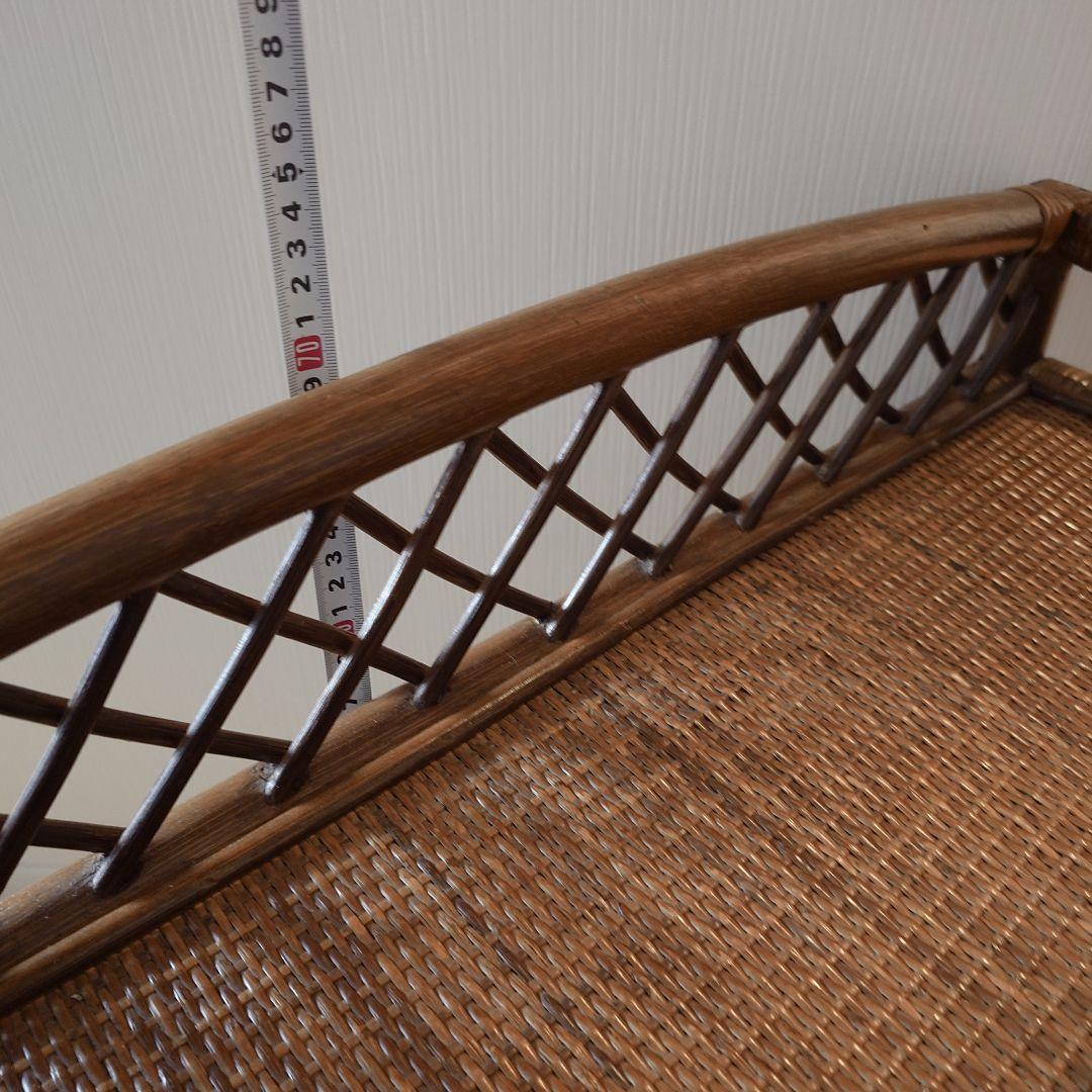 ラタンシェルフ　ラック 2段　ヴィンテージ ラタン 籐家具 収納ラック 花台