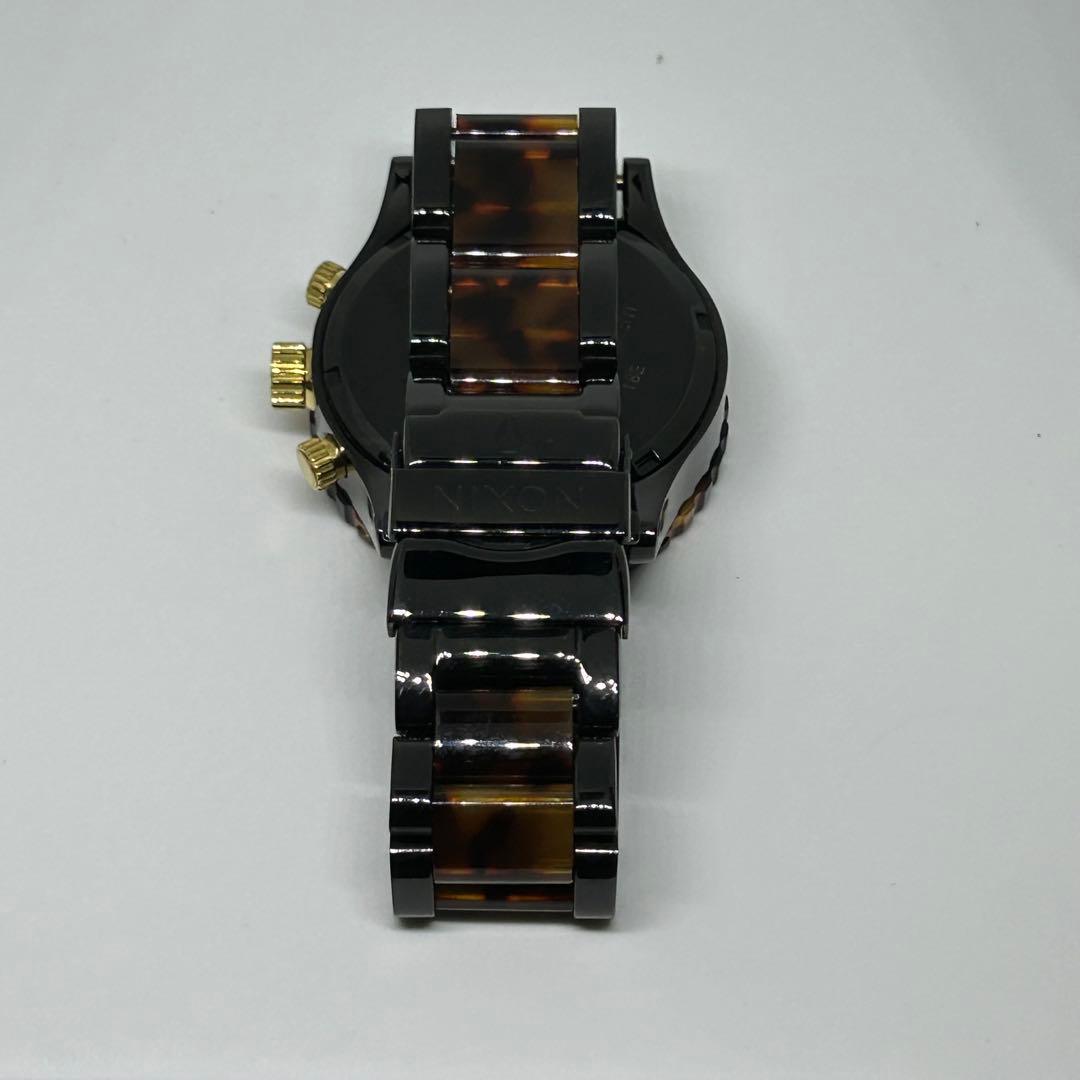 【美品】ニクソン クロノグラフ べっこう柄 箱 説明書付 即購入OK