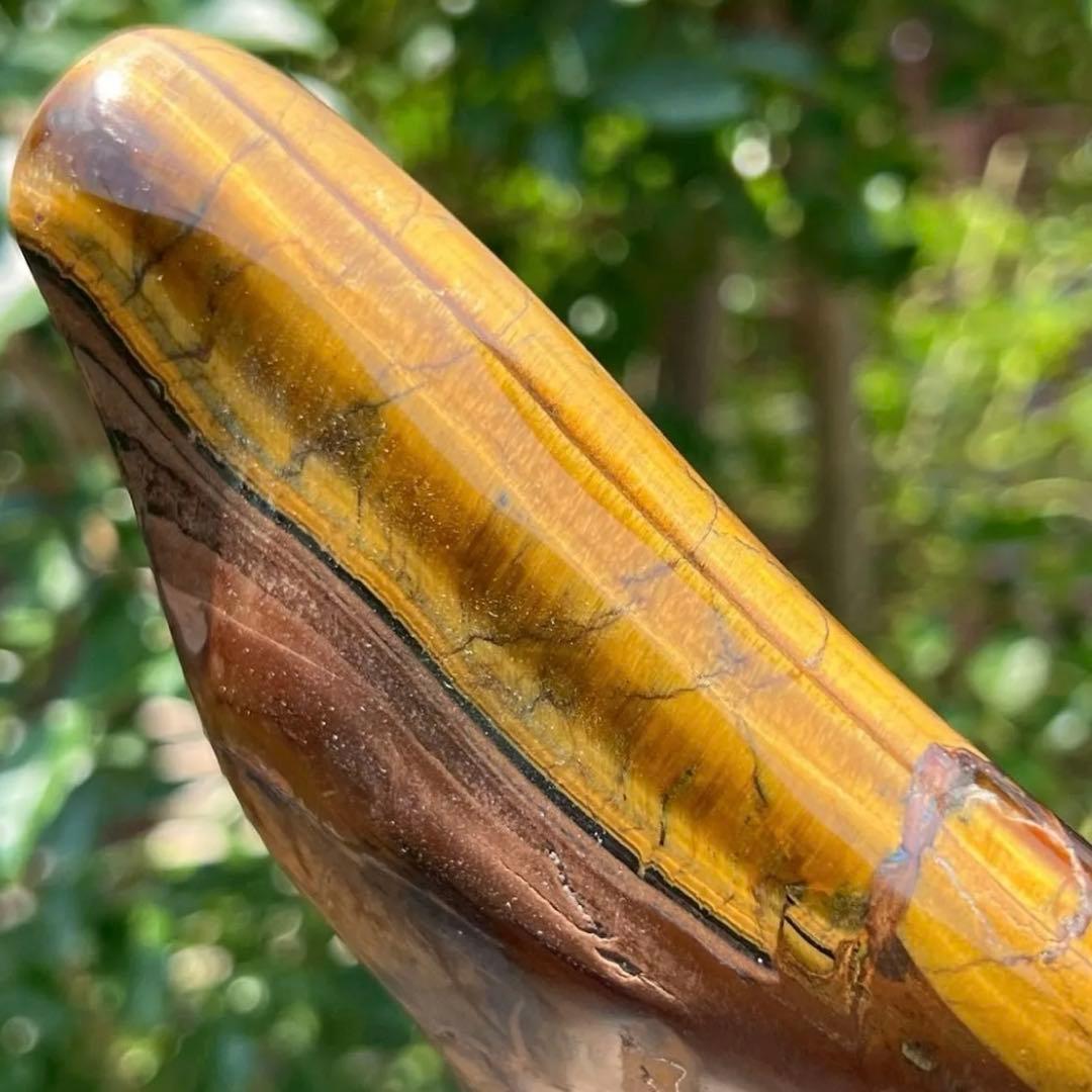 ☆超大型 激レアサイズ☆素敵な色合いと模様☆タイガーアイ 虎目石 原石 天然石