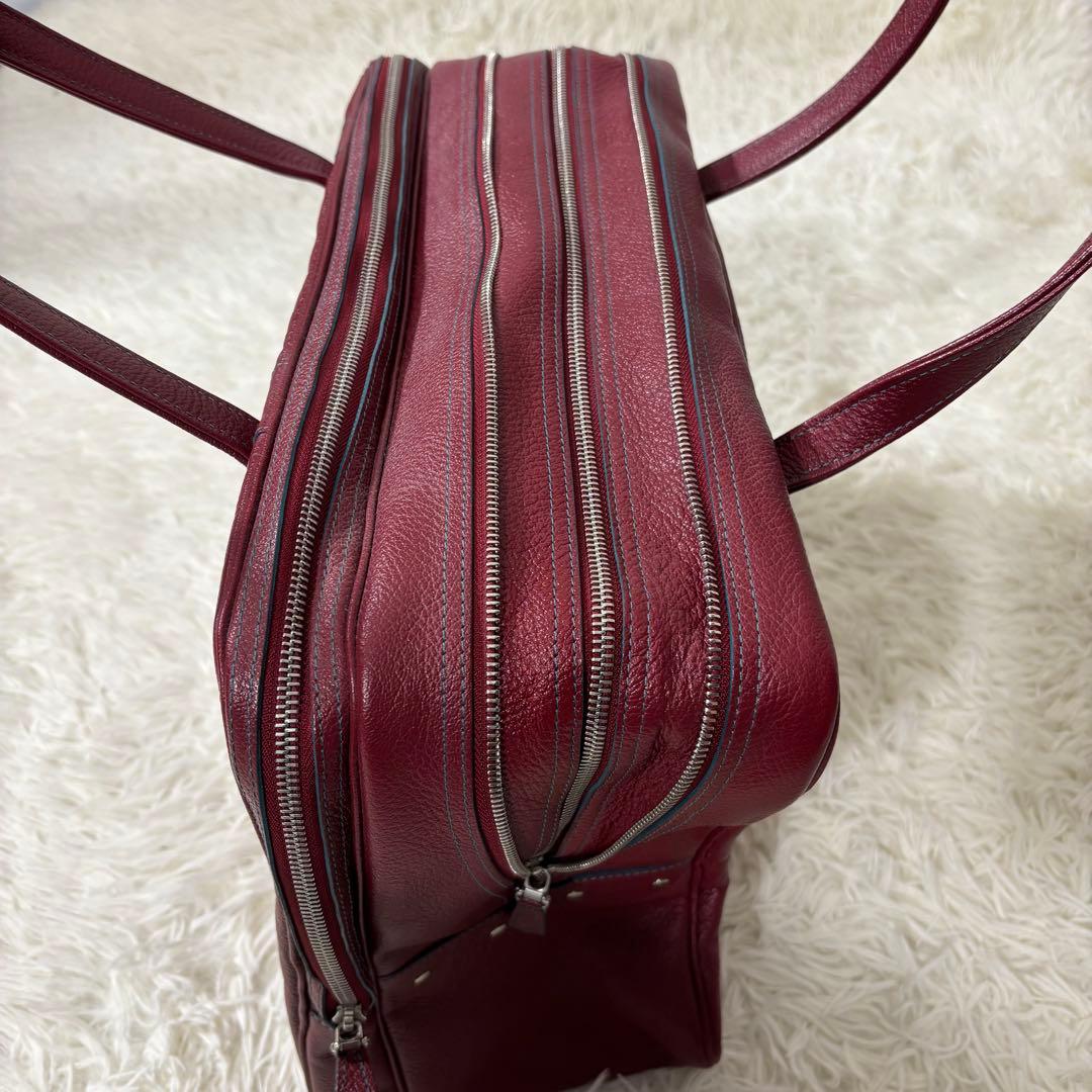ジャックルコー ハンドバッグ 2層式 レザー ボルドー
