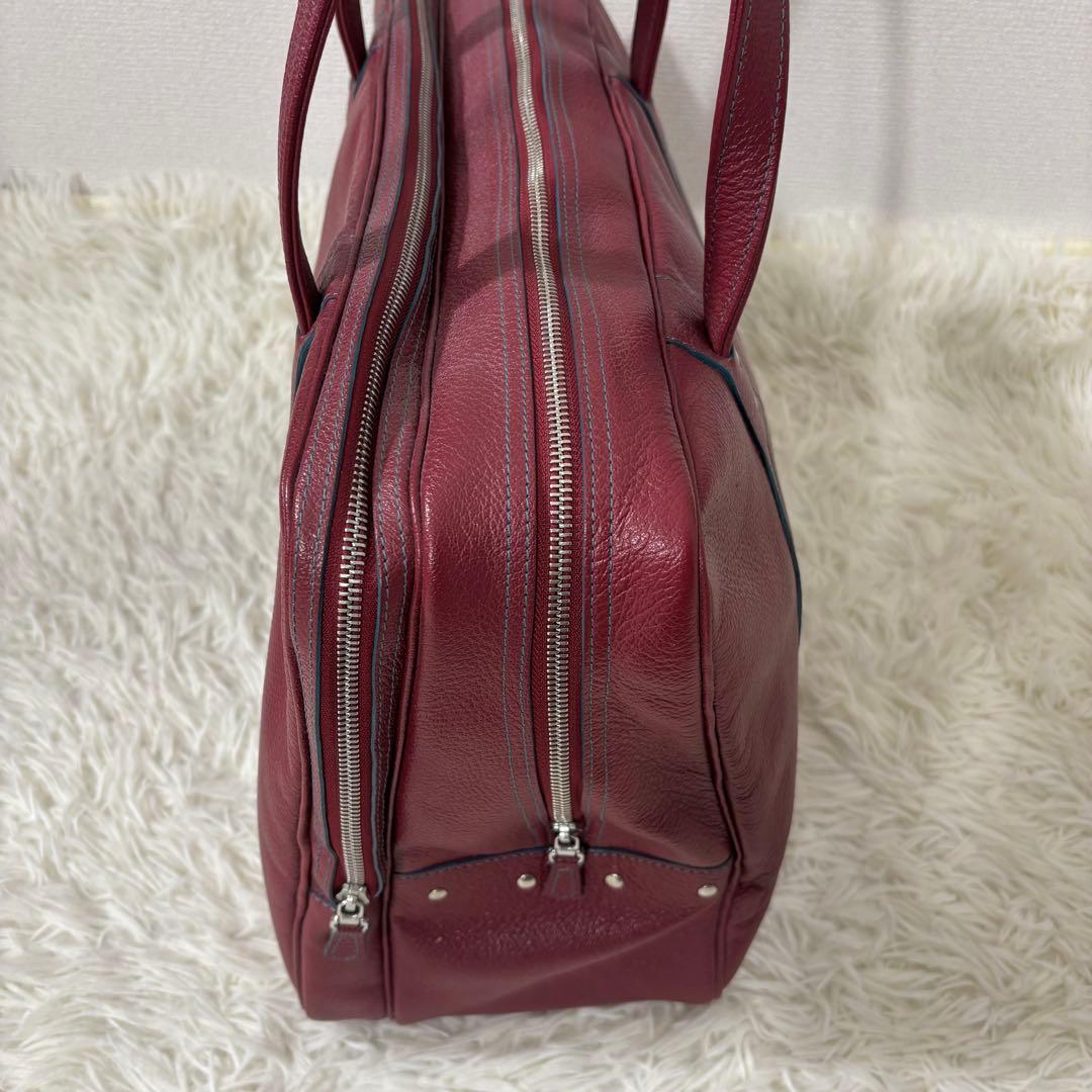 ジャックルコー ハンドバッグ 2層式 レザー ボルドー