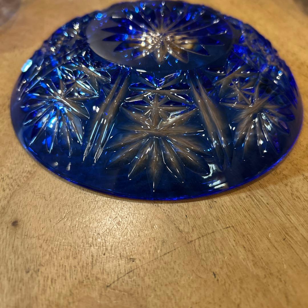 クリスタルダルク　ハンドカット　クリスタルガラス　ディッシュ　5枚　(全10枚)