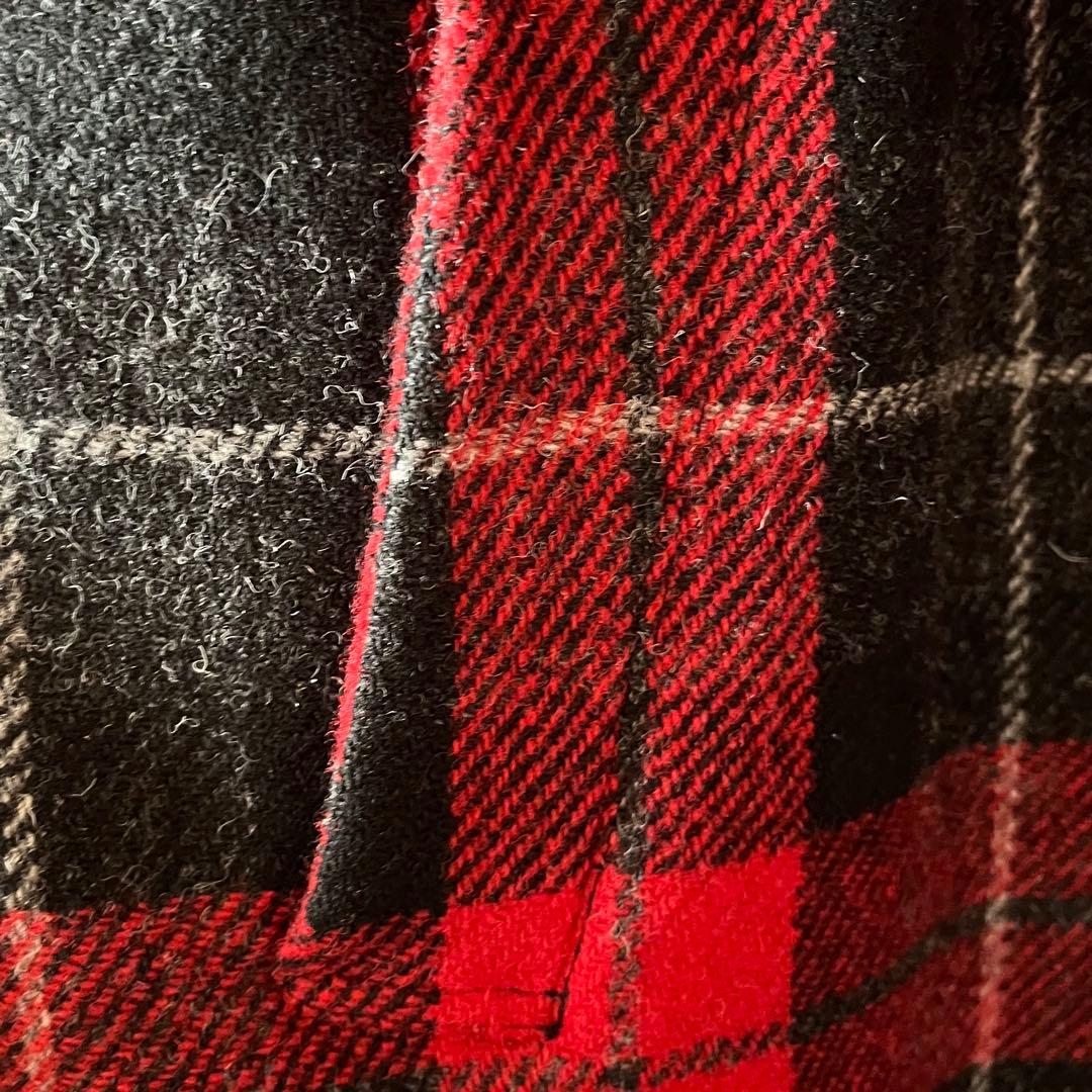 BEAMS BOYハリスツイードバルマカンコート 23FW レッドチェック