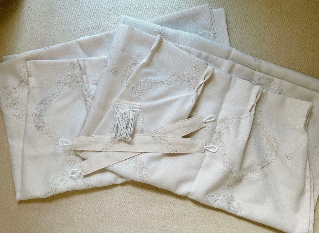 Francfranc カーテン マニフィ ベージュ ドレープ 105×180