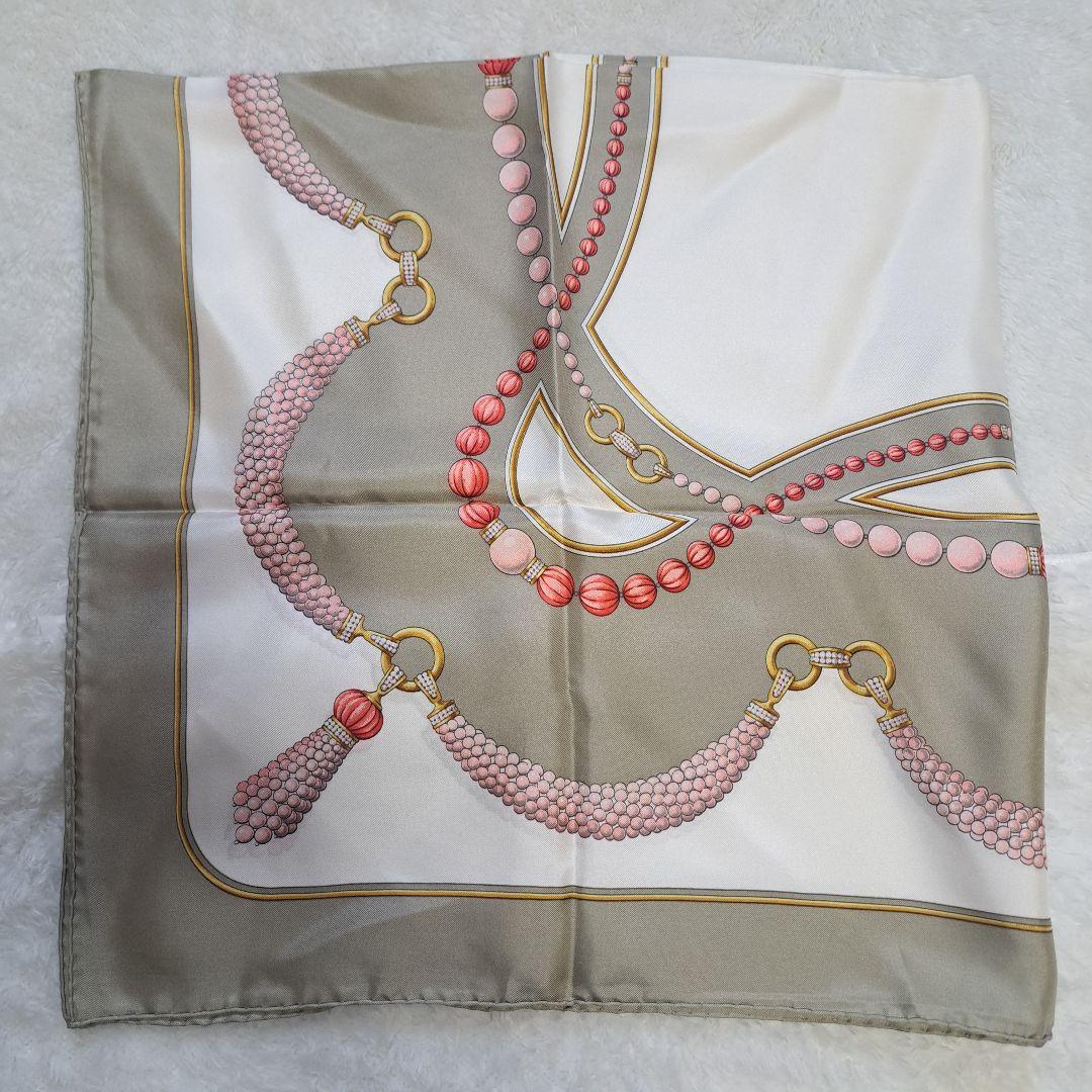 Cartier カルティエスカーフ大判フランス製シルク美品