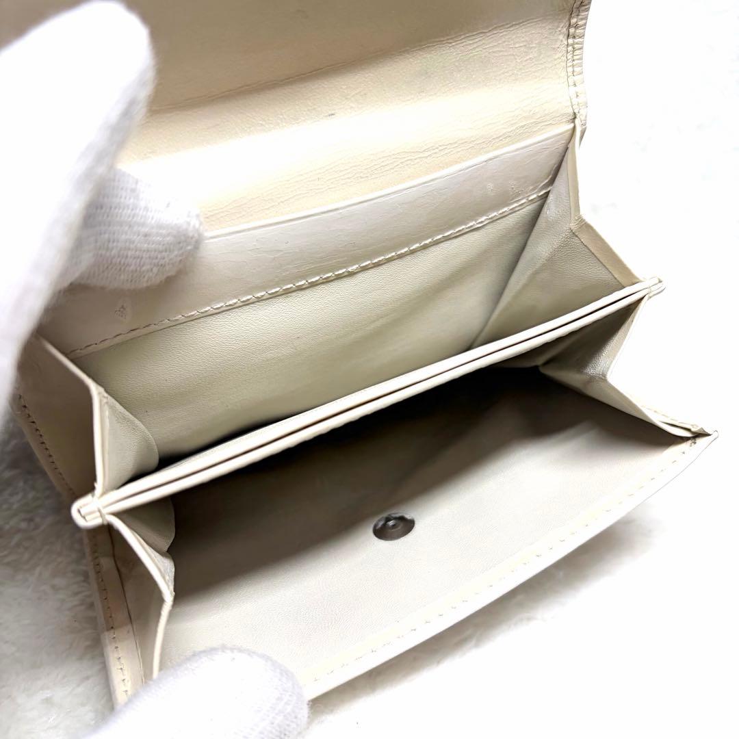 ✨美品 BURBERRY 折り財布 ノバチェック キャンバス レザー アイボリー