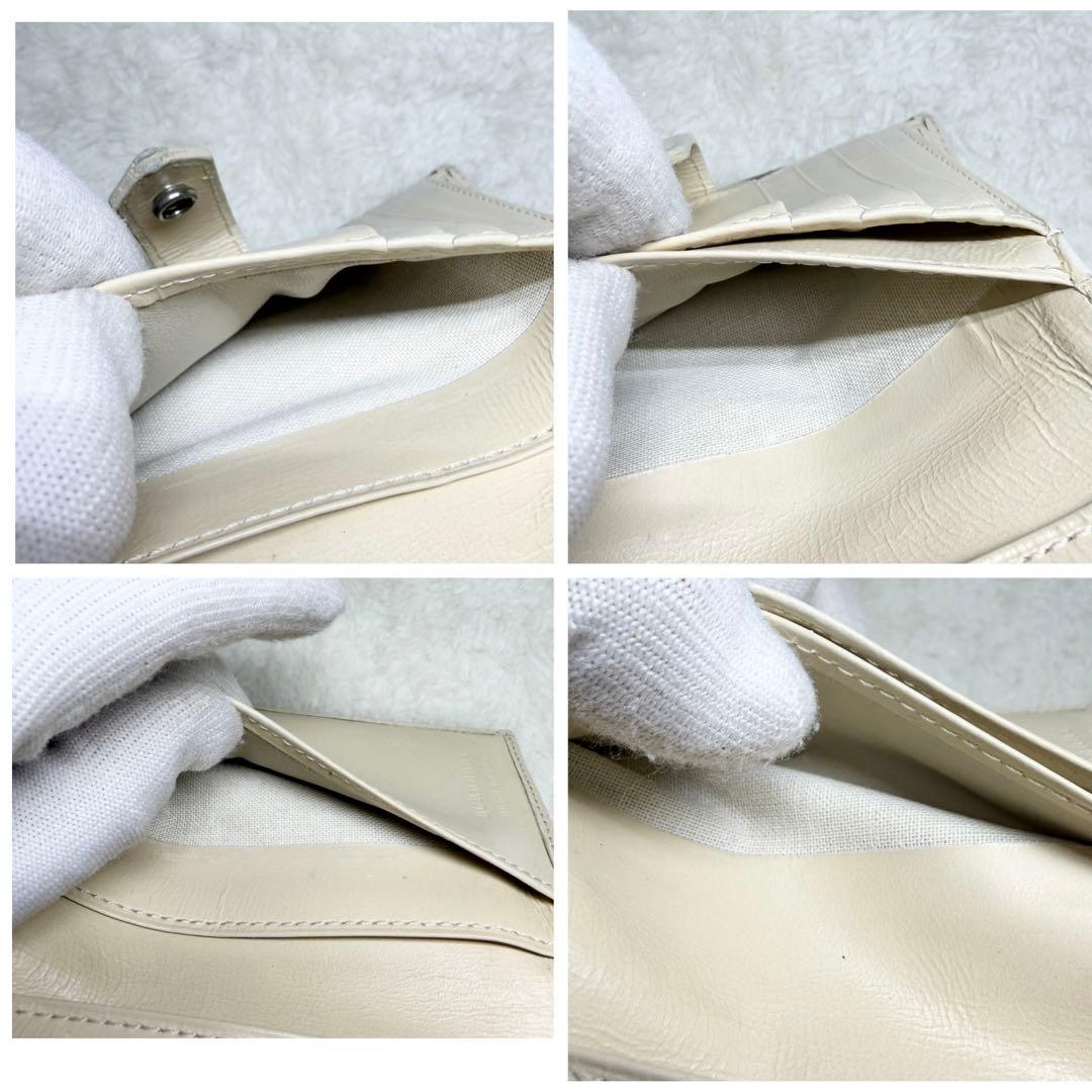 ✨美品 BURBERRY 折り財布 ノバチェック キャンバス レザー アイボリー