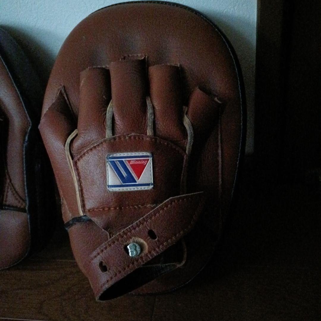 ミット付　SPS SAMURAI EDGE ボクシンググローブ 14oz 赤黒