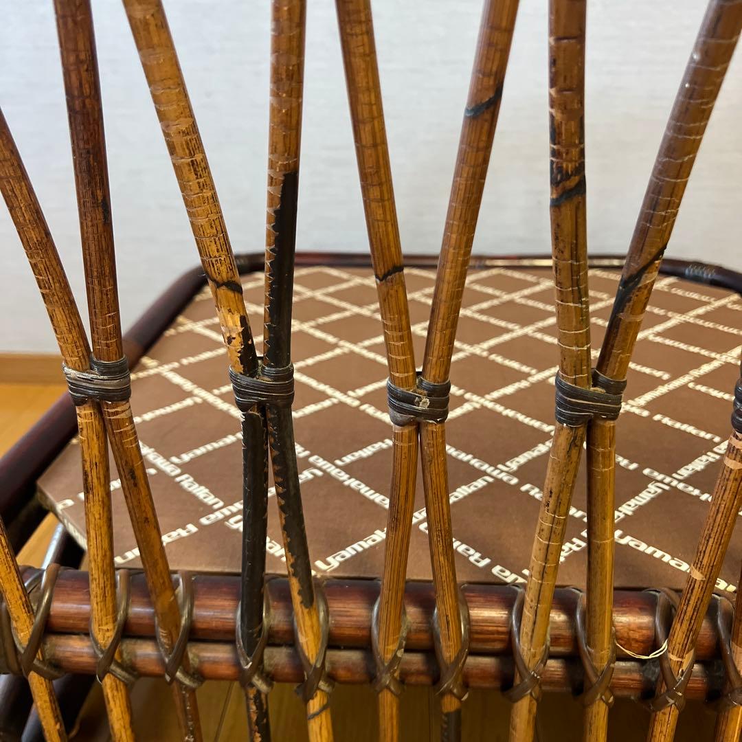 YAMAKAWA ラタン 籐 ヴィンテージ アンティーク ソファ 座椅子 ③