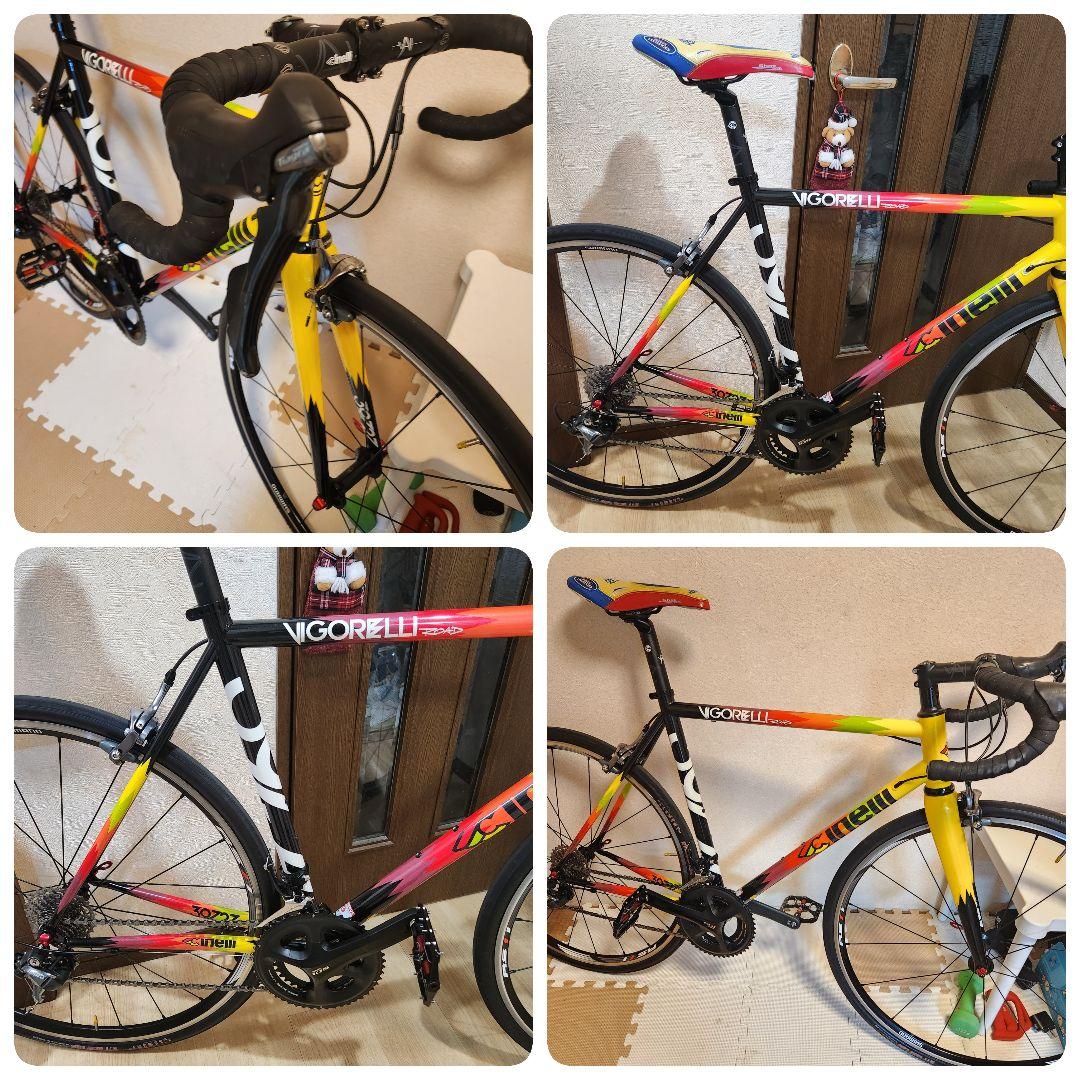 引き取りのみ　VIGORELLI ロードバイク 105 クロモリフレーム
