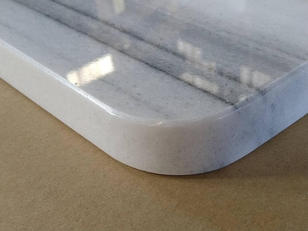 天然白大理石 のし台　600×400×23 R●製菓台・こね台●新品●送料無料