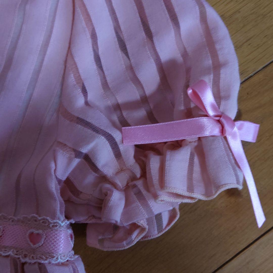 未使用110ワンピース シャーリーテンプル 女の子 キッズ 発表会 ピンク