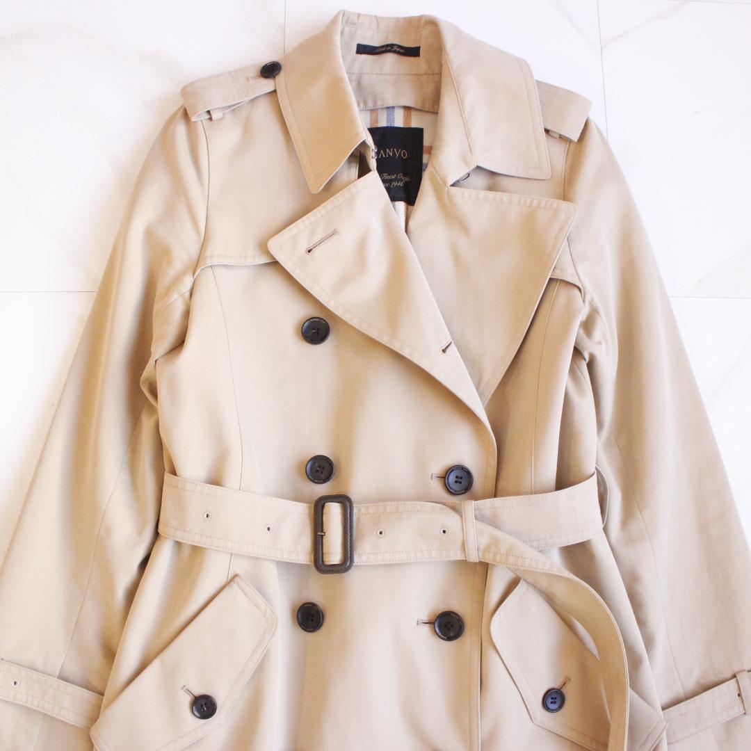 SANYO 100年コート ライナー付き トレンチコート Lサイズ ベージュ