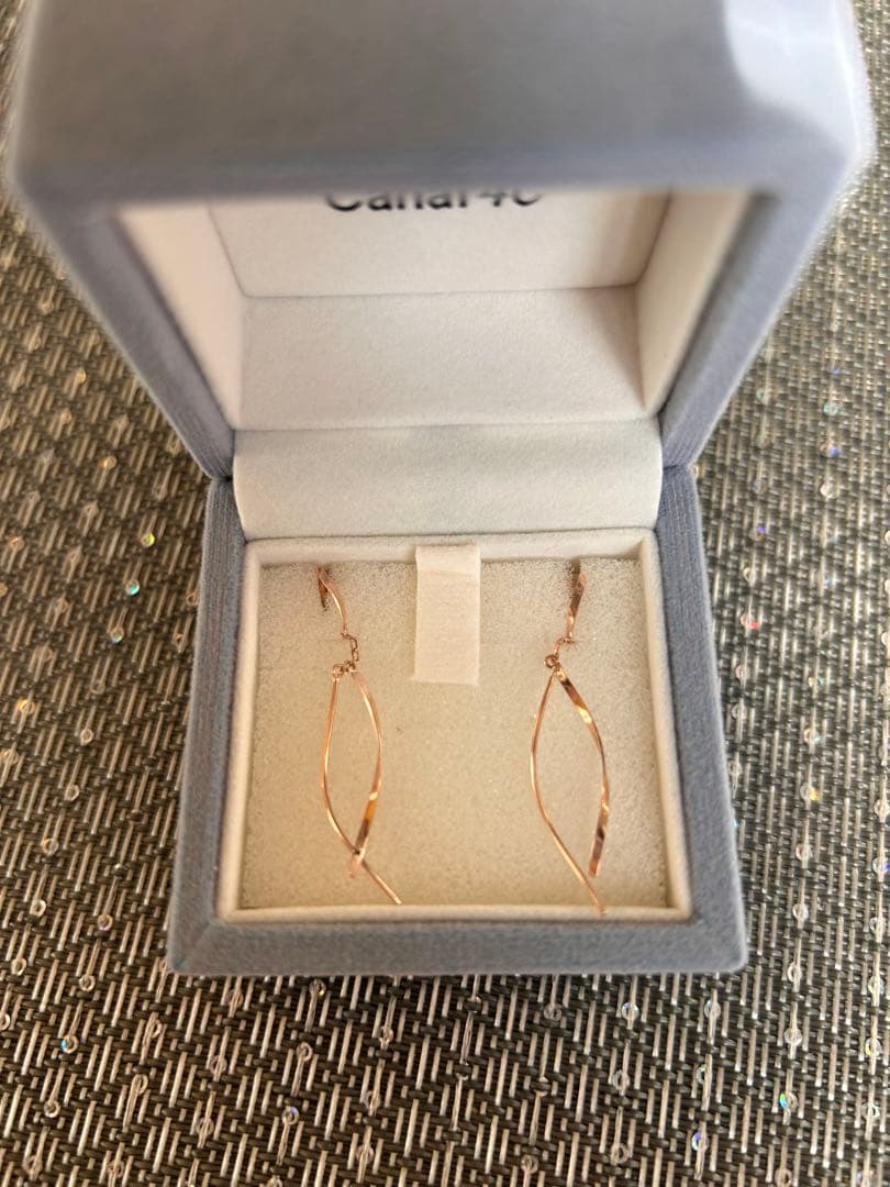 週末限定価格！Canal ４℃ ピアス k10 ウェーブデザイン