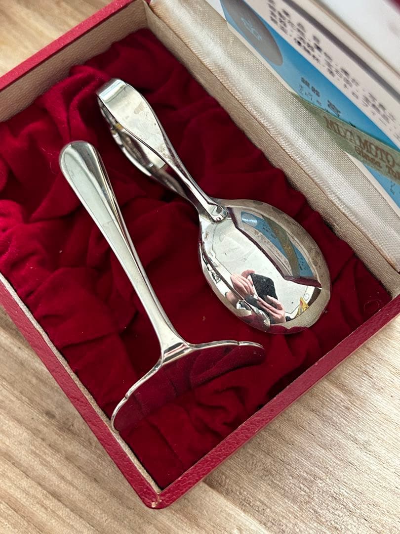 銀製STERLING SILVERミヤモトワードベビースプーンプッシャー45.g