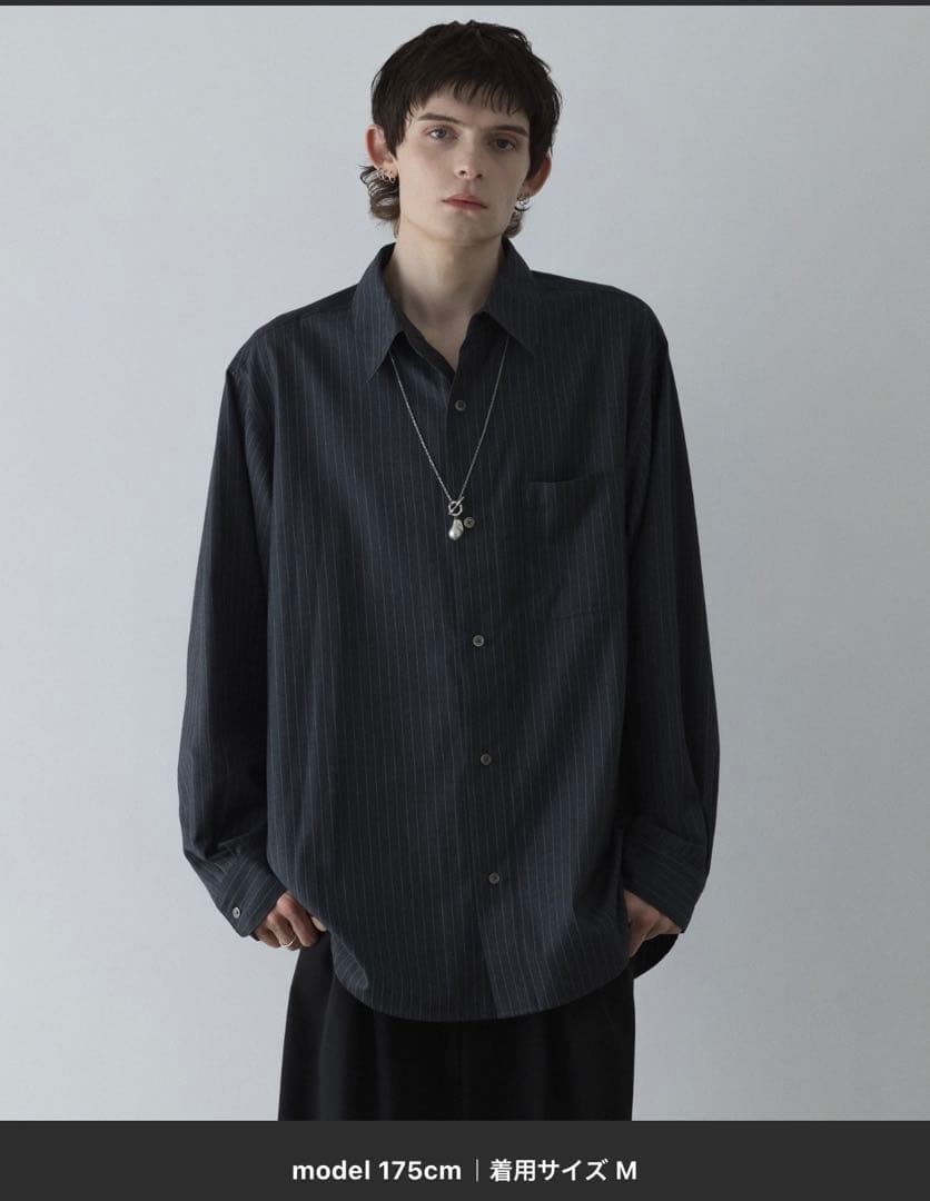 remer ルーズベーシックオーバーサイズシャツ - TRウール　Sサイズ